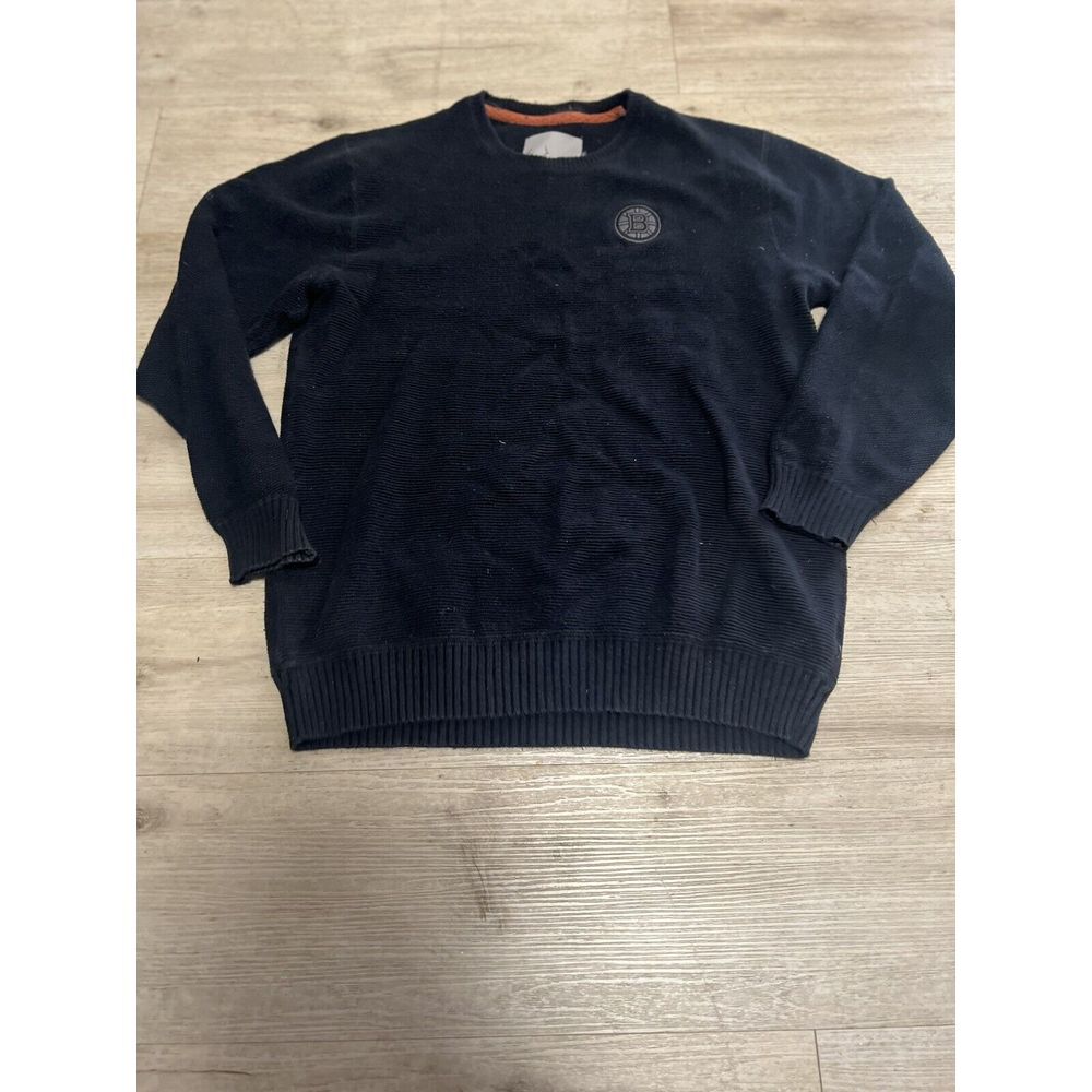 Boston Bruins Levelwear NHL Muskoka Optic Crest Crewneck Sweater Black Sz L Mens